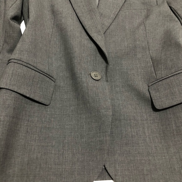 NWOT THEORY Virgin Wool Tailor Blazer Sz 00 Grey - Picture 3 of 7